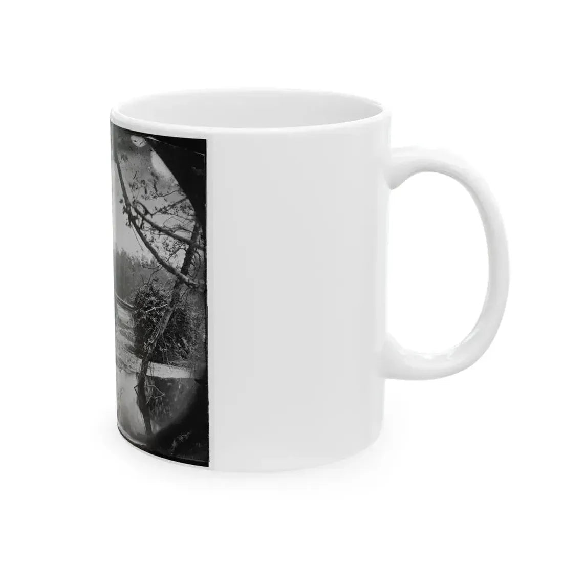Chickahominy River, Va.  Bridge On Mechanicsville Road (U.S. Civil War) White Coffee Mug - Go Mug Yourself
