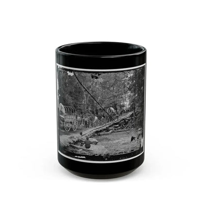 Chickahominy River, Va. Grapevine Bridge Built May 27-28, 1862, By The 5th New Hampshire Infantry Under Col. Edward E. Cross (U.S. Civil War) Black Coffee Mug 15oz - Go Mug Yourself