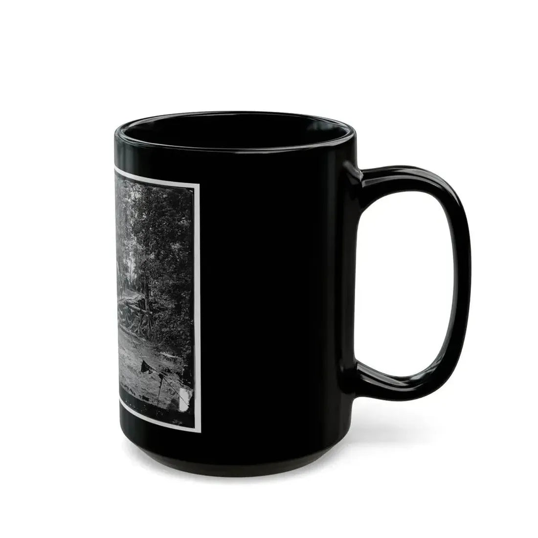 Chickahominy River, Va. Grapevine Bridge Built May 27-28, 1862, By The 5th New Hampshire Infantry Under Col. Edward E. Cross (U.S. Civil War) Black Coffee Mug - Go Mug Yourself