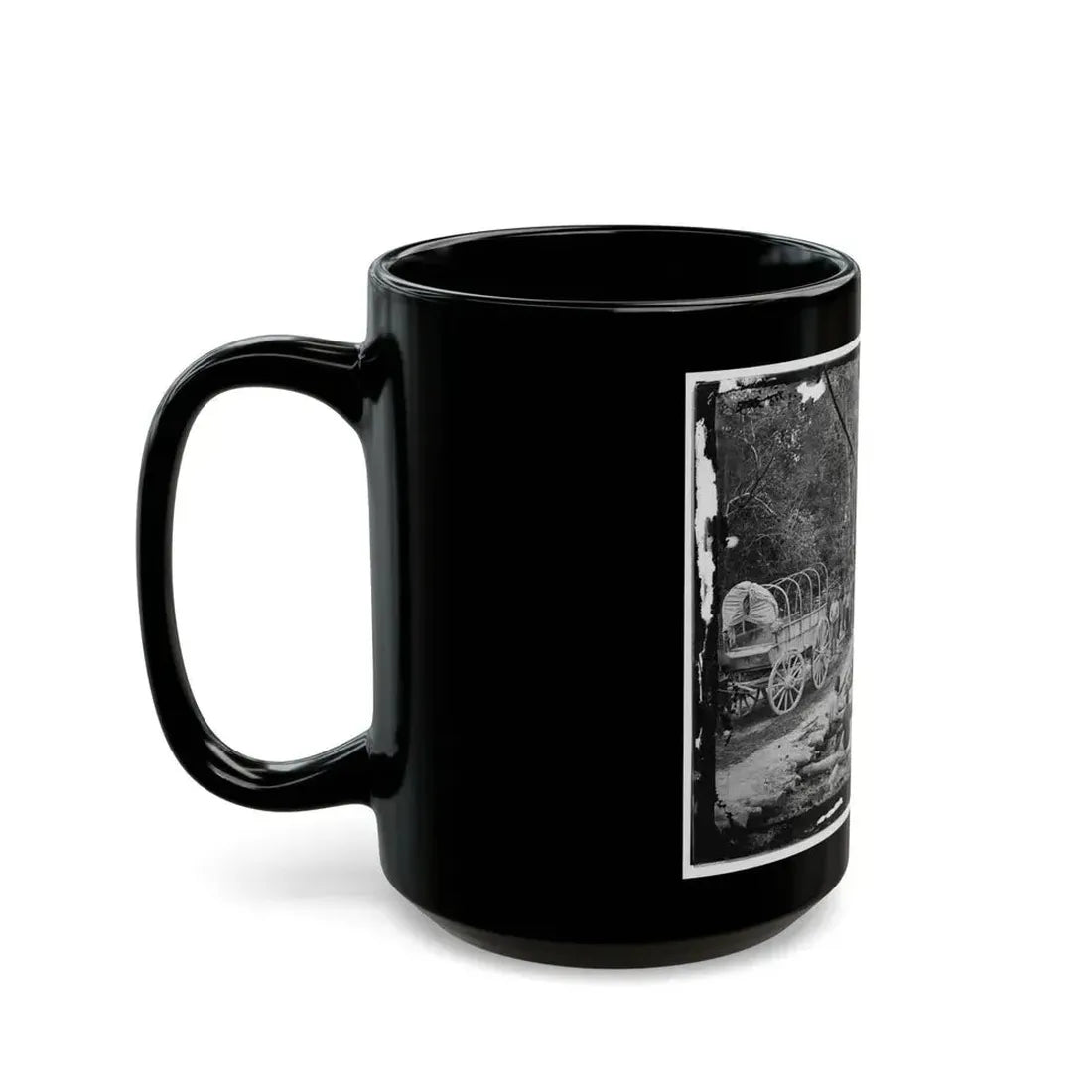 Chickahominy River, Va. Grapevine Bridge Built May 27-28, 1862, By The 5th New Hampshire Infantry Under Col. Edward E. Cross (U.S. Civil War) Black Coffee Mug - Go Mug Yourself