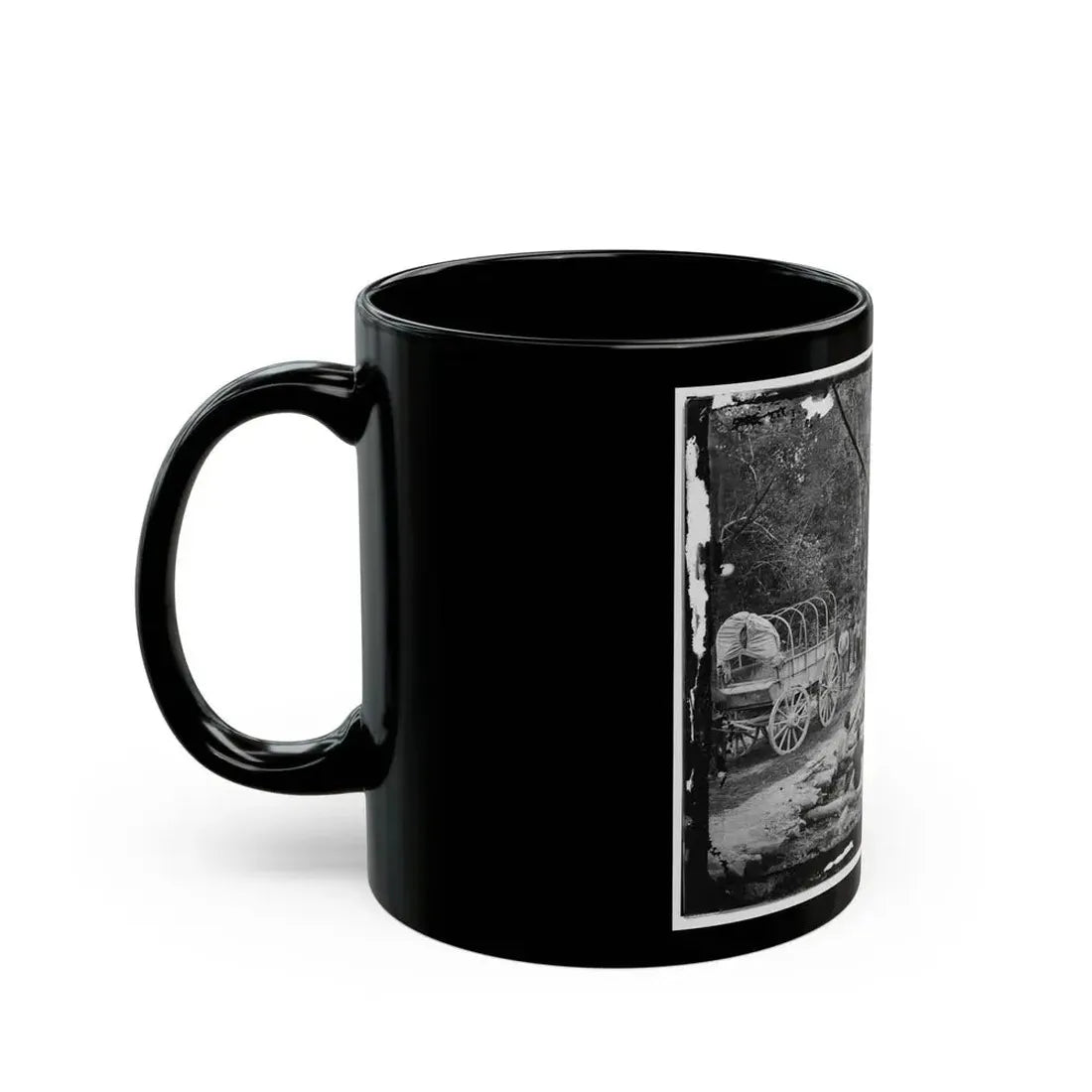 Chickahominy River, Va. Grapevine Bridge Built May 27-28, 1862, By The 5th New Hampshire Infantry Under Col. Edward E. Cross (U.S. Civil War) Black Coffee Mug - Go Mug Yourself