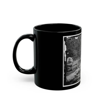 Chickahominy River, Va. Grapevine Bridge Built May 27-28, 1862, By The 5th New Hampshire Infantry Under Col. Edward E. Cross (U.S. Civil War) Black Coffee Mug - Go Mug Yourself