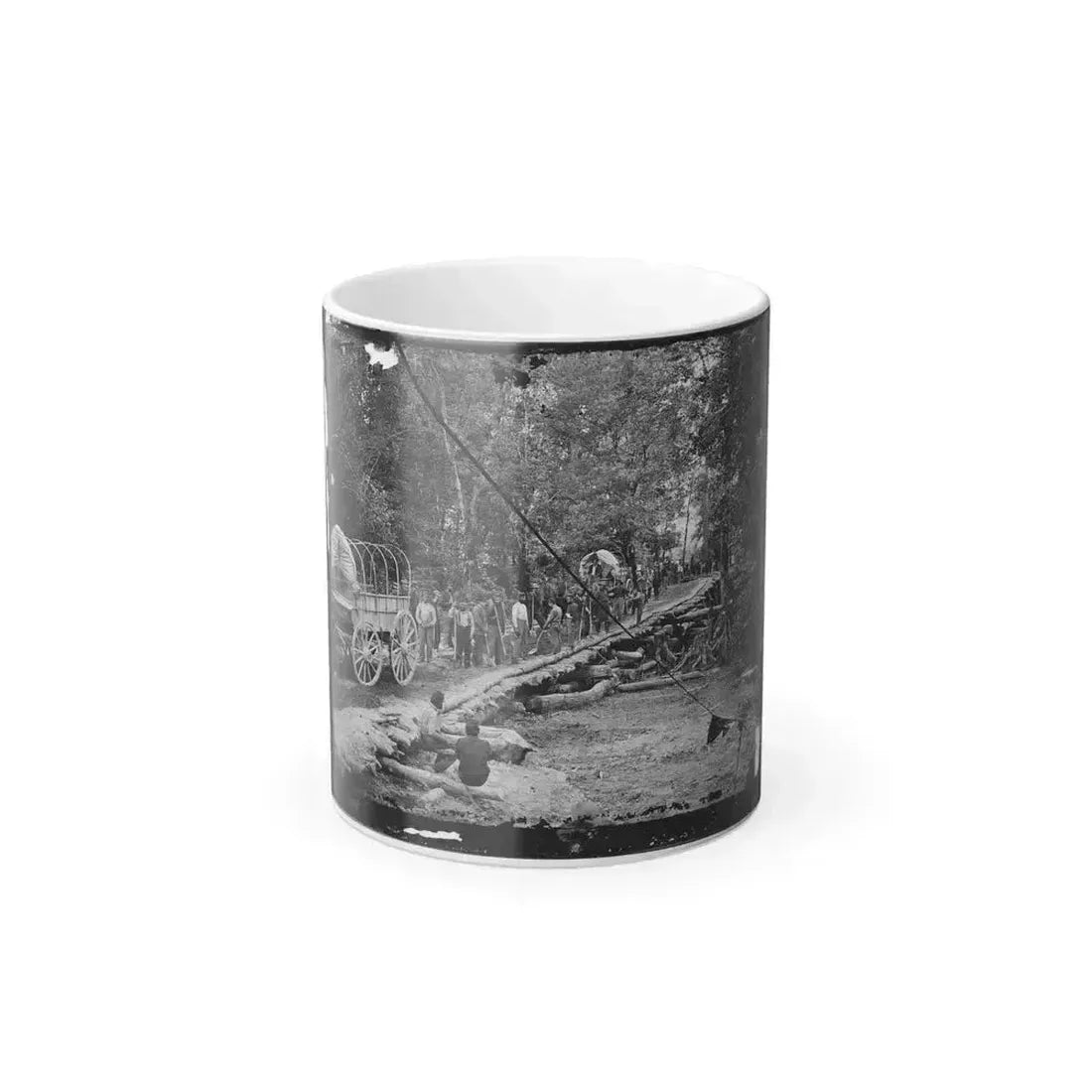 Chickahominy River, Va. Grapevine Bridge Built May 27-28, 1862, by the 5Th New Hampshire Infantry Under Col. Edward E. Cross (U.S. Civil War) Color Changing Coffee Mug 11oz Default Title 11oz - Go Mug Yourself