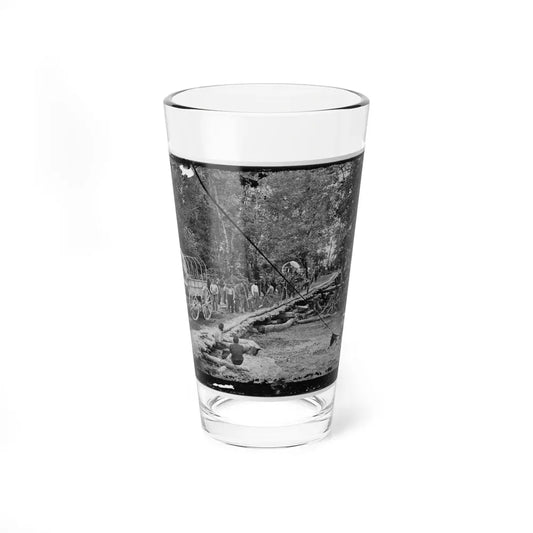 Chickahominy River, Va. Grapevine Bridge Built May 27-28, 1862, By The 5th New Hampshire Infantry Under Col. Edward E. Cross (U.S. Civil War) Pint Glass 16oz 16oz - Go Mug Yourself
