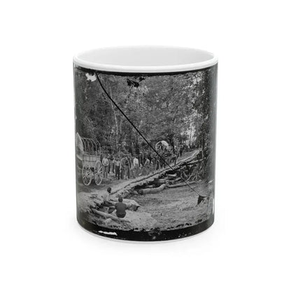 Chickahominy River, Va. Grapevine Bridge Built May 27-28, 1862, By The 5th New Hampshire Infantry Under Col. Edward E. Cross (U.S. Civil War) White Coffee Mug 11oz - Go Mug Yourself
