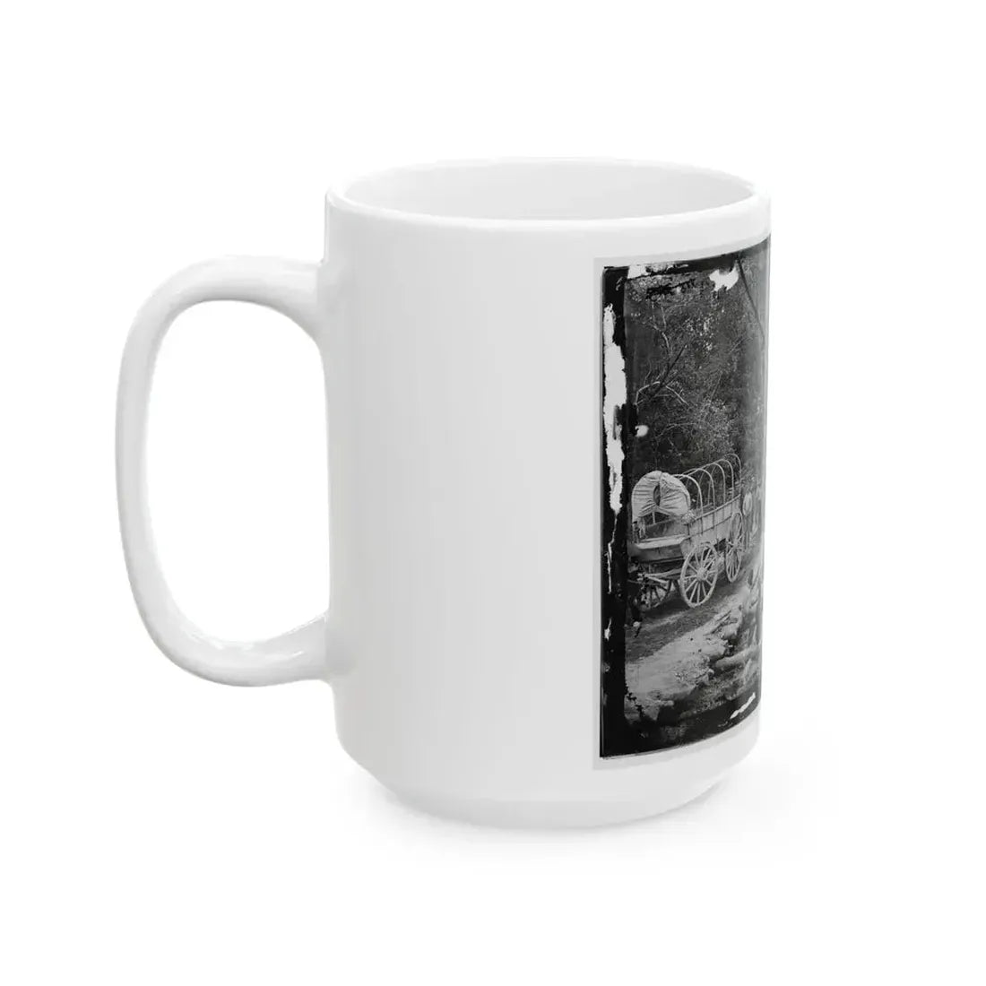 Chickahominy River, Va. Grapevine Bridge Built May 27-28, 1862, By The 5th New Hampshire Infantry Under Col. Edward E. Cross (U.S. Civil War) White Coffee Mug - Go Mug Yourself