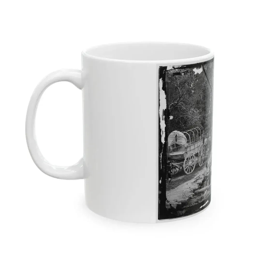 Chickahominy River, Va. Grapevine Bridge Built May 27-28, 1862, By The 5th New Hampshire Infantry Under Col. Edward E. Cross (U.S. Civil War) White Coffee Mug - Go Mug Yourself