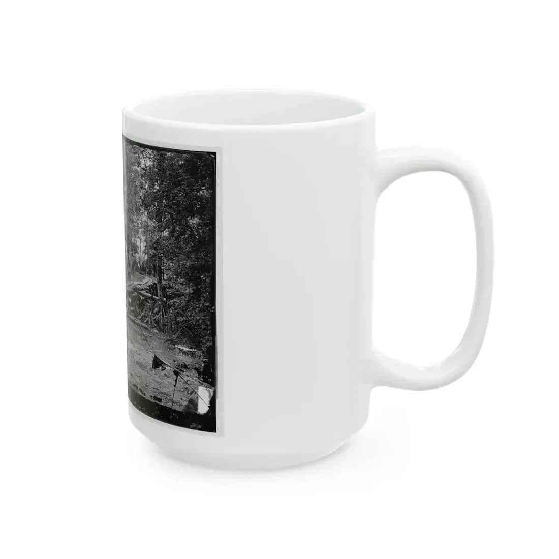 Chickahominy River, Va. Grapevine Bridge Built May 27-28, 1862, By The 5th New Hampshire Infantry Under Col. Edward E. Cross (U.S. Civil War) White Coffee Mug - Go Mug Yourself