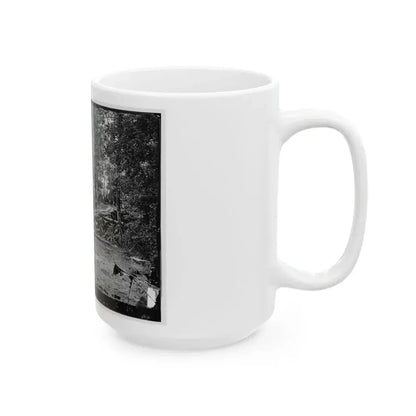 Chickahominy River, Va. Grapevine Bridge Built May 27-28, 1862, By The 5th New Hampshire Infantry Under Col. Edward E. Cross (U.S. Civil War) White Coffee Mug - Go Mug Yourself