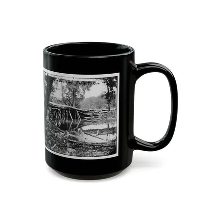 Chickahominy River, Va. Military Bridge Built By The 15th New York Volunteers Under Col. John Mcl. Murphy (U.S. Civil War) Black Coffee Mug - Go Mug Yourself