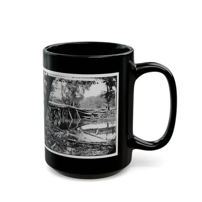 Chickahominy River, Va. Military Bridge Built By The 15th New York Volunteers Under Col. John Mcl. Murphy (U.S. Civil War) Black Coffee Mug - Go Mug Yourself