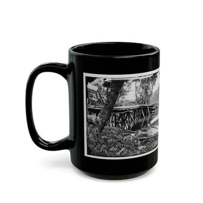 Chickahominy River, Va. Military Bridge Built By The 15th New York Volunteers Under Col. John Mcl. Murphy (U.S. Civil War) Black Coffee Mug - Go Mug Yourself