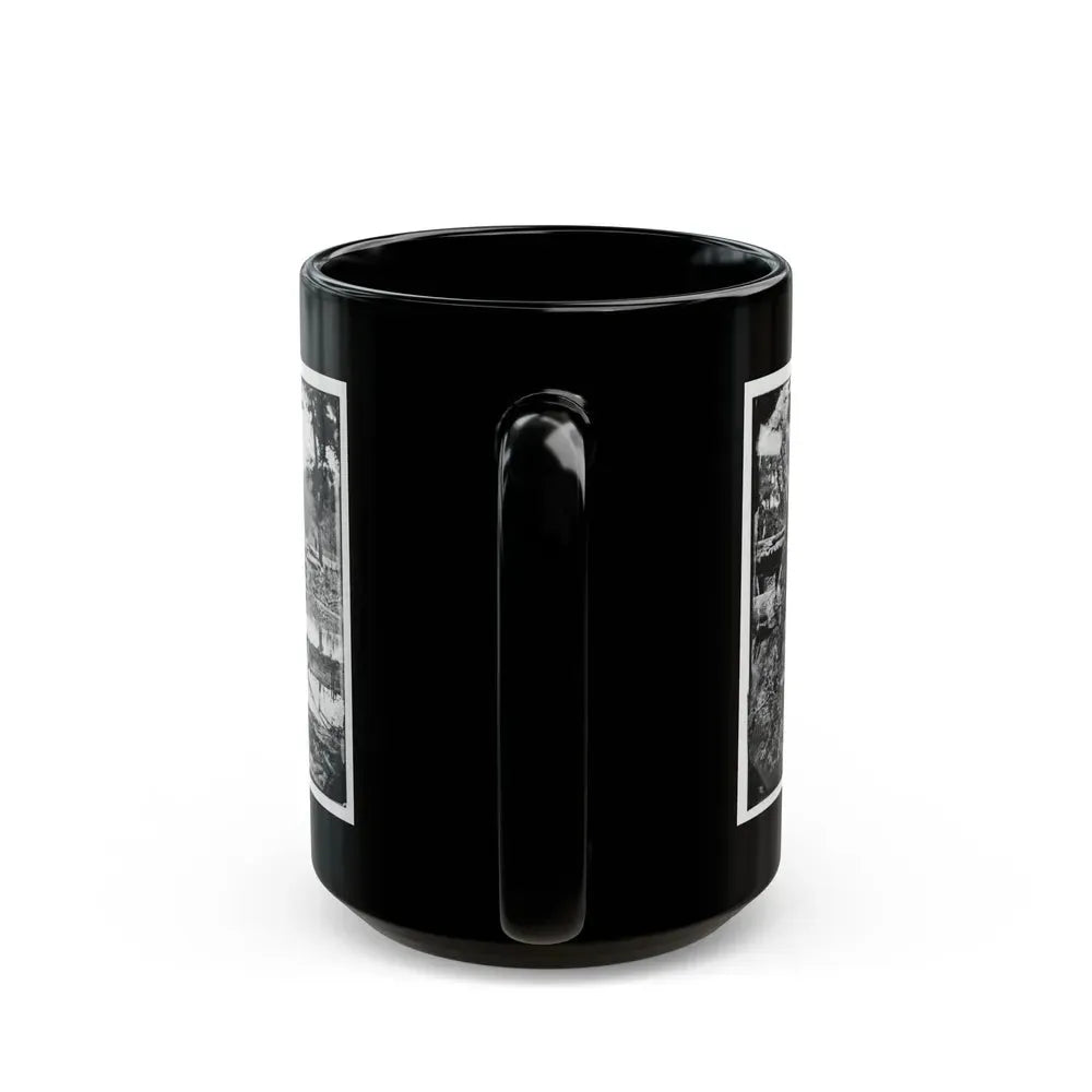 Chickahominy River, Va. Military Bridge Built By The 15th New York Volunteers Under Col. John Mcl. Murphy (U.S. Civil War) Black Coffee Mug - Go Mug Yourself