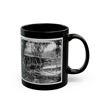 Chickahominy River, Va. Military Bridge Built By The 15th New York Volunteers Under Col. John Mcl. Murphy (U.S. Civil War) Black Coffee Mug - Go Mug Yourself