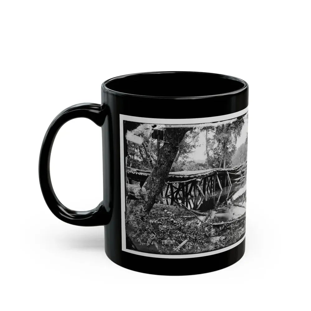 Chickahominy River, Va. Military Bridge Built By The 15th New York Volunteers Under Col. John Mcl. Murphy (U.S. Civil War) Black Coffee Mug - Go Mug Yourself