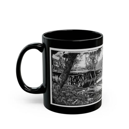 Chickahominy River, Va. Military Bridge Built By The 15th New York Volunteers Under Col. John Mcl. Murphy (U.S. Civil War) Black Coffee Mug - Go Mug Yourself