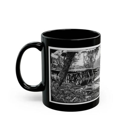 Chickahominy River, Va. Military Bridge Built By The 15th New York Volunteers Under Col. John Mcl. Murphy (U.S. Civil War) Black Coffee Mug - Go Mug Yourself