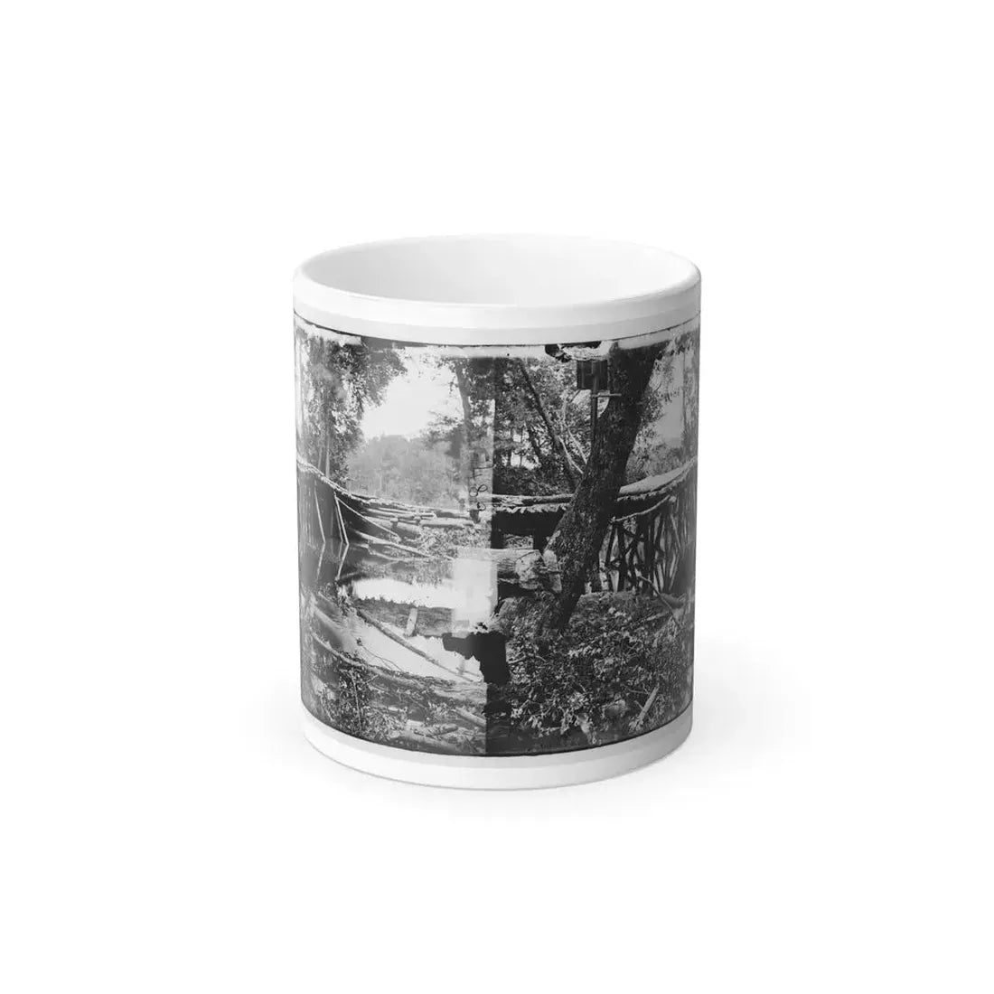 Chickahominy River, Va. Military Bridge Built by the 15Th New York Volunteers Under Col. John Mcl. Murphy (U.S. Civil War) Color Changing Coffee Mug 11oz Default Title 11oz - Go Mug Yourself