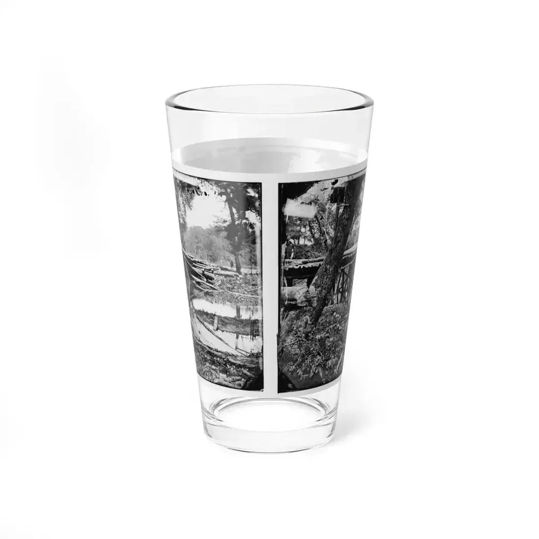 Chickahominy River, Va. Military Bridge Built By The 15th New York Volunteers Under Col. John Mcl. Murphy (U.S. Civil War) Pint Glass 16oz - Go Mug Yourself