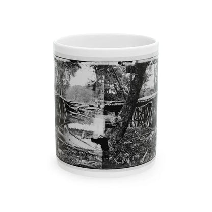 Chickahominy River, Va. Military Bridge Built By The 15th New York Volunteers Under Col. John Mcl. Murphy (U.S. Civil War) White Coffee Mug 11oz - Go Mug Yourself