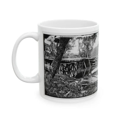 Chickahominy River, Va. Military Bridge Built By The 15th New York Volunteers Under Col. John Mcl. Murphy (U.S. Civil War) White Coffee Mug - Go Mug Yourself