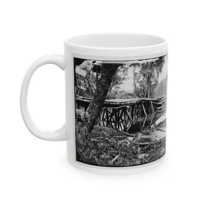Chickahominy River, Va. Military Bridge Built By The 15th New York Volunteers Under Col. John Mcl. Murphy (U.S. Civil War) White Coffee Mug - Go Mug Yourself