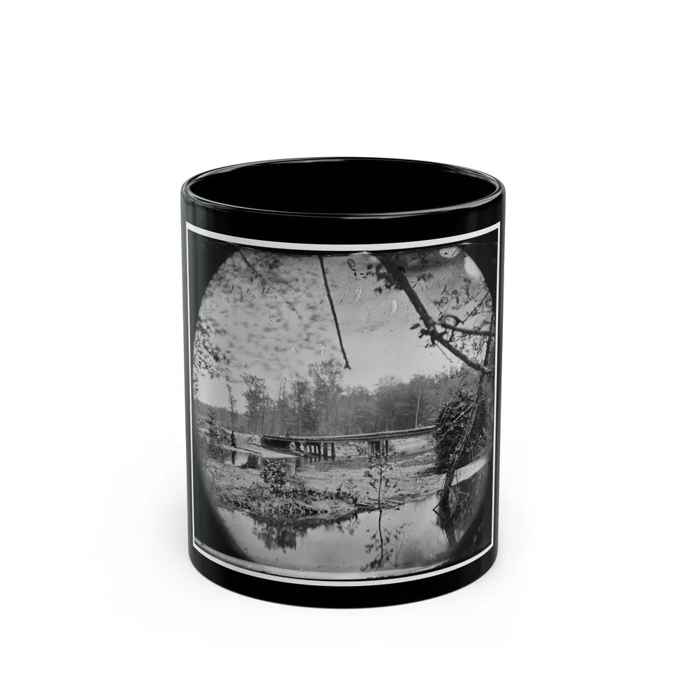 Chickahominy River, Va. Bridge On Mechanicsville Road (U.S. Civil War) Black Coffee Mug-11oz-Go Mug Yourself