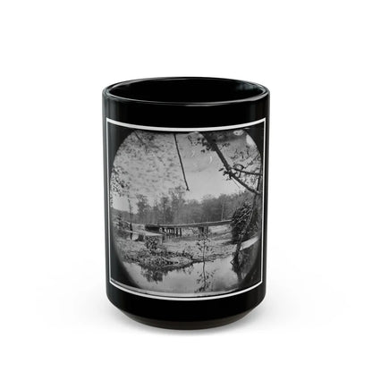 Chickahominy River, Va. Bridge On Mechanicsville Road (U.S. Civil War) Black Coffee Mug-15oz-Go Mug Yourself