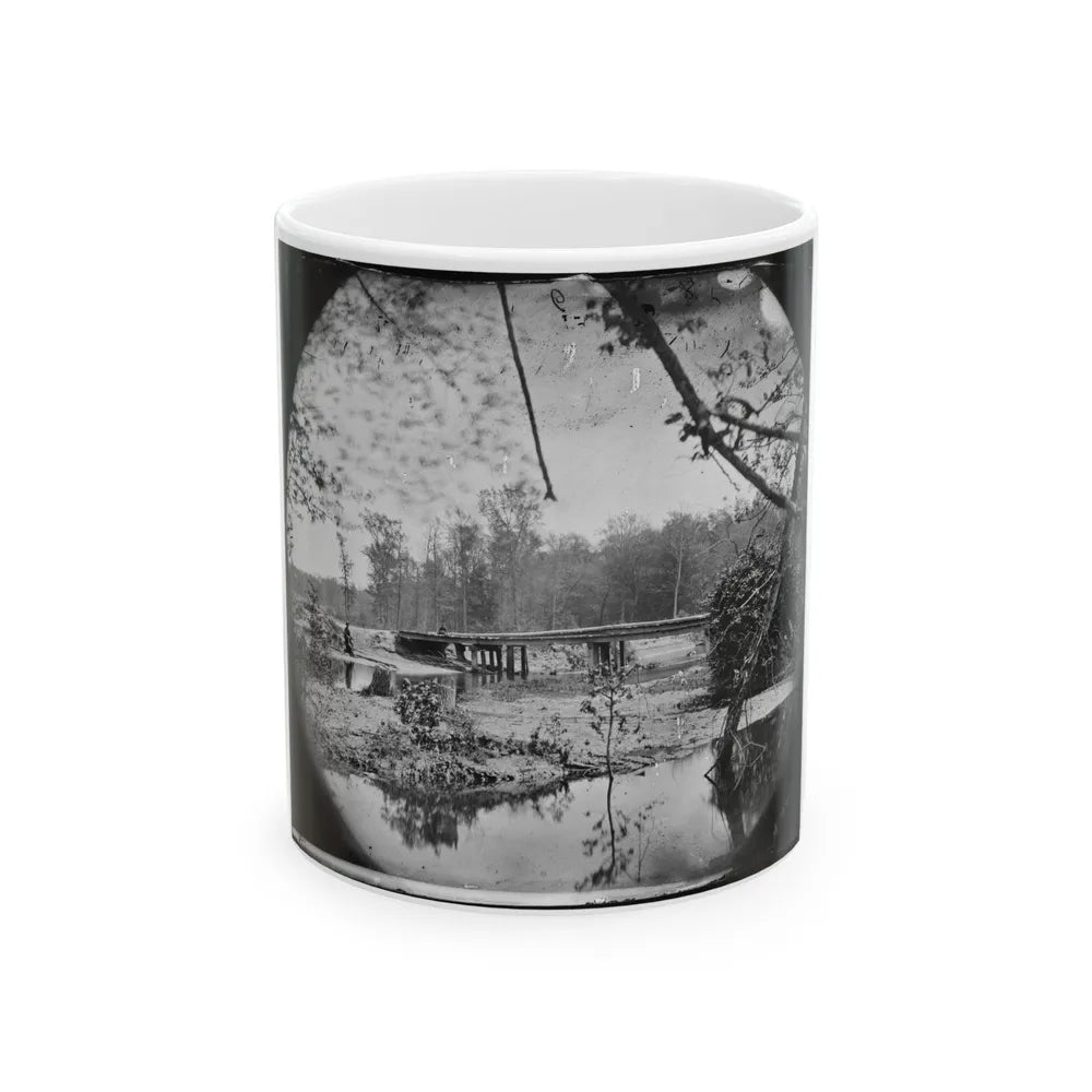 Chickahominy River, Va. Bridge On Mechanicsville Road (U.S. Civil War) White Coffee Mug-11oz-Go Mug Yourself