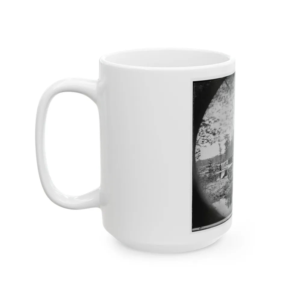 Chickahominy River, Va. Bridge On Mechanicsville Road (U.S. Civil War) White Coffee Mug-Go Mug Yourself