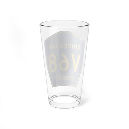 Chickasaw County Route V68 IA (Iowa) (Road Sign) Pint Glass 16oz - Go Mug Yourself