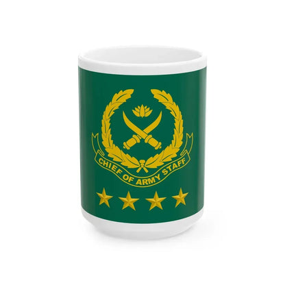 Chief of Army Staff Bangladesh Flag (Bangladesh) White Coffee Mug 15oz - Go Mug Yourself