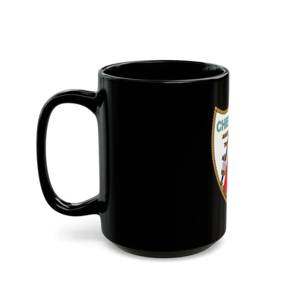 Chiefs Mess ATTC USCGC Elizabeth City NC (U.S. Coast Guard) Black Coffee Mug-Go Mug Yourself