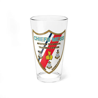 Chiefs Mess ATTC USCGC Elizabeth City NC (U.S. Coast Guard) Pint Glass 16oz 16oz - Go Mug Yourself