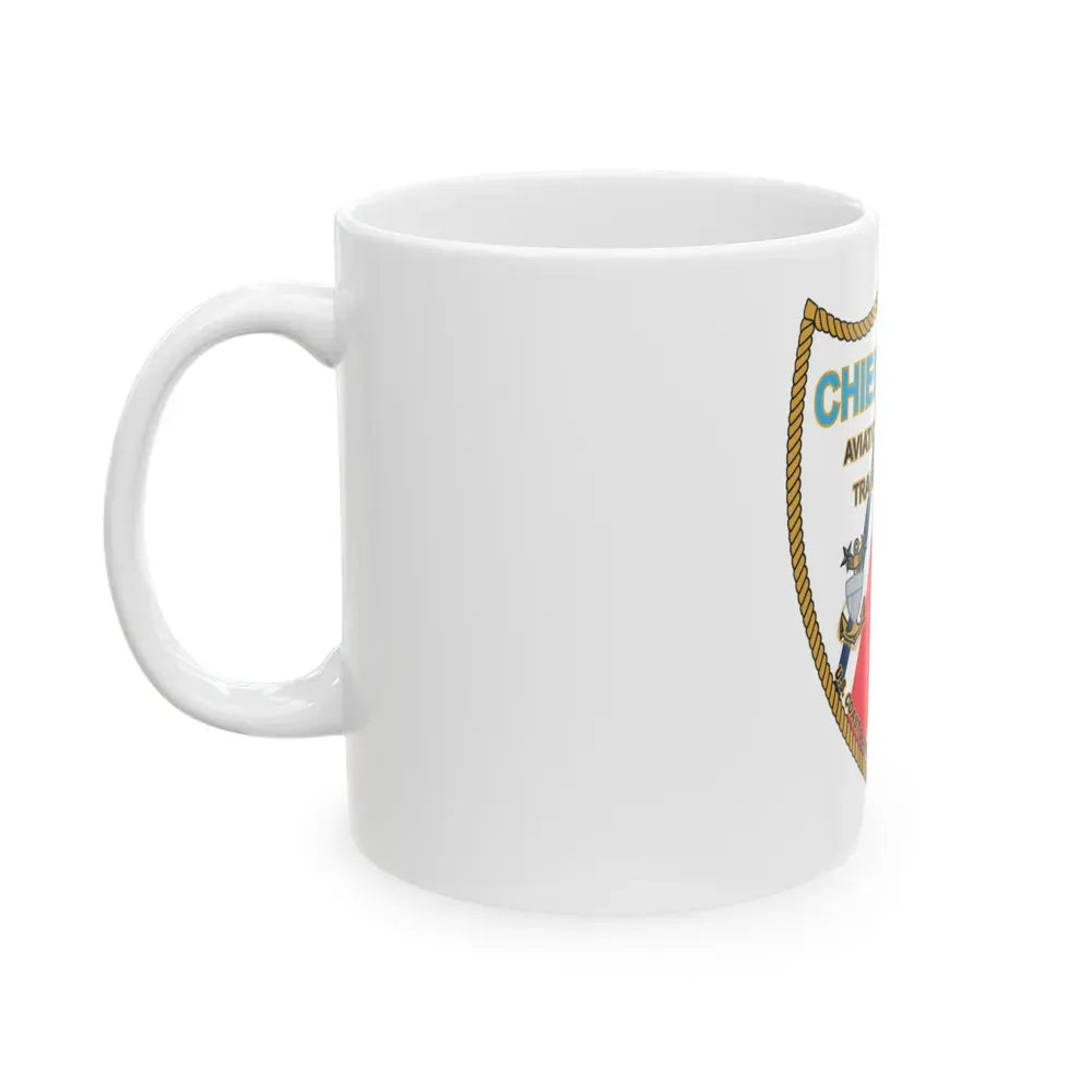 Chiefs Mess ATTC USCGC Elizabeth City NC (U.S. Coast Guard) White Coffee Mug - Go Mug Yourself