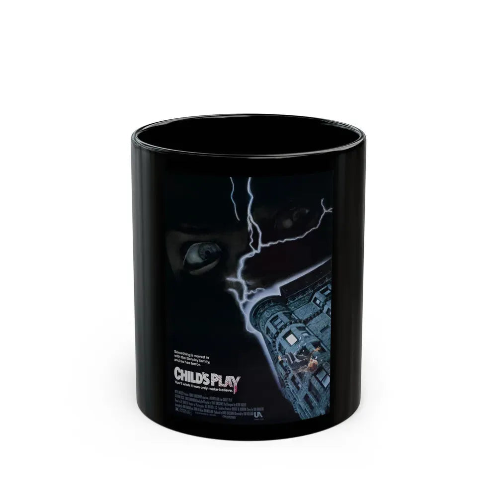 CHILD'S PLAY 1988 Movie Poster - Black Coffee Mug 11oz - Go Mug Yourself
