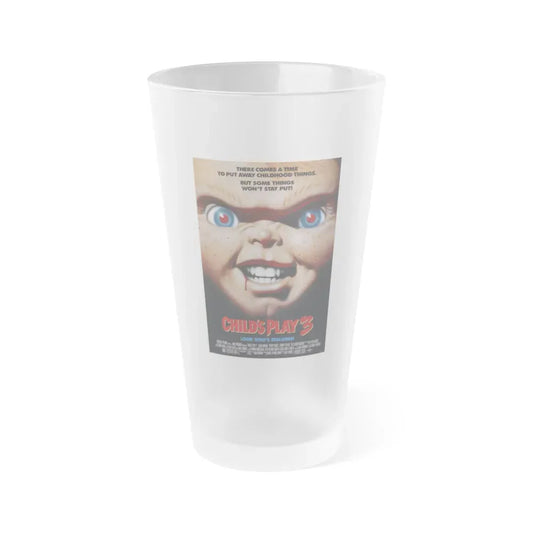 CHILD'S PLAY 3 1991 Movie Poster - Frosted Pint Glass 16oz 16oz Frosted - Go Mug Yourself