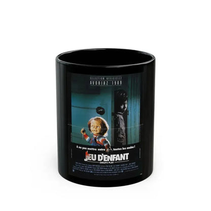 CHILD'S PLAY (FOREIGN) 1988 Movie Poster - Black Coffee Mug 11oz - Go Mug Yourself