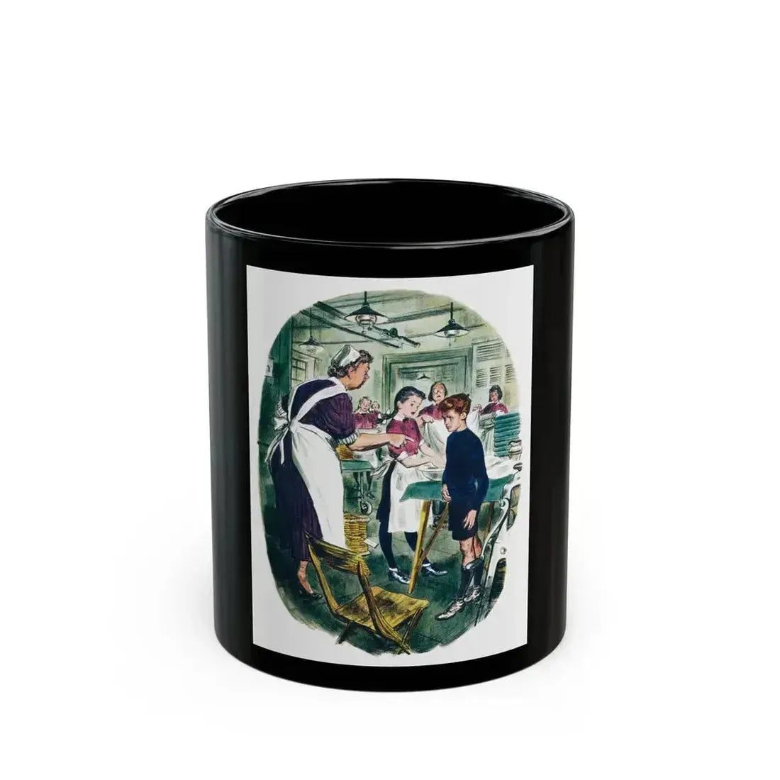 Children Of The Archbishop by Norman Collins, Woman magazine, 1951 (2) - Black Coffee Mug 11oz - Go Mug Yourself