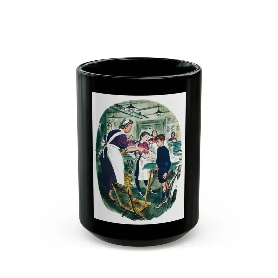 Children Of The Archbishop by Norman Collins, Woman magazine, 1951 (2) - Black Coffee Mug 15oz - Go Mug Yourself