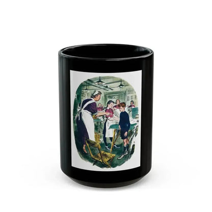 Children Of The Archbishop by Norman Collins, Woman magazine, 1951 (2) - Black Coffee Mug 15oz - Go Mug Yourself