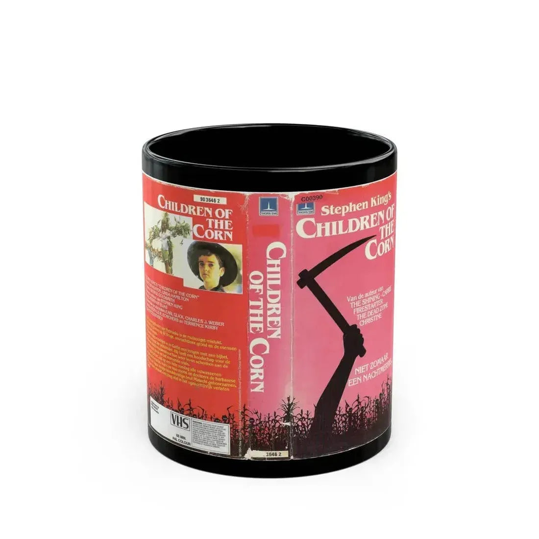 CHILDREN OF THE CORN (VHS COVER) - Black Coffee Mug 11oz - Go Mug Yourself