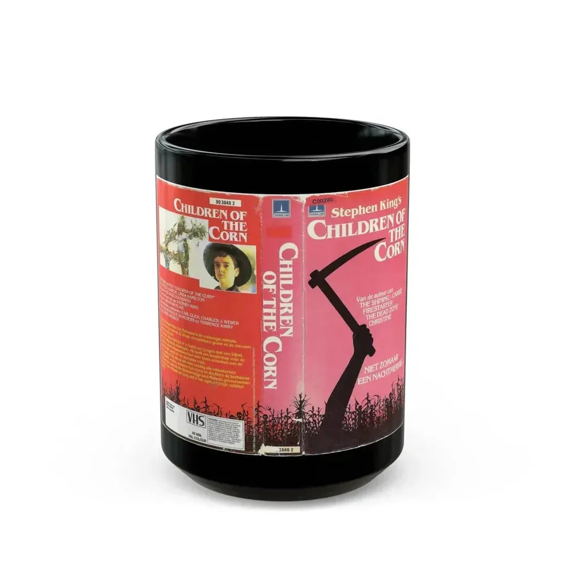 CHILDREN OF THE CORN (VHS COVER) - Black Coffee Mug 15oz - Go Mug Yourself