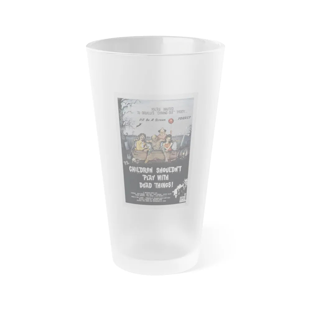 CHILDREN SHOULDN'T PLAY WITH DEAD THINGS 1972 Movie Poster - Frosted Pint Glass 16oz-16oz-Frosted-Go Mug Yourself