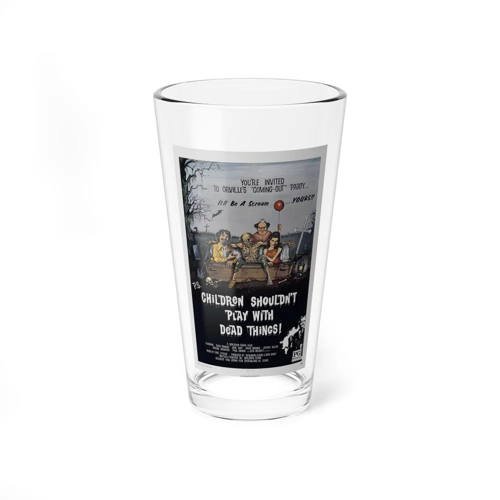 CHILDREN SHOULDN'T PLAY WITH DEAD THINGS 1972 Movie Poster - Pint Glass 16oz-16oz-Go Mug Yourself