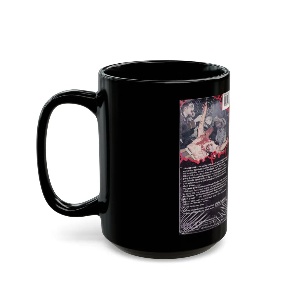 CHILDREN SHOULDNT PLAY WITH DEAD THINGS ZOMBIES (VHS COVER) - Black Coffee Mug-Go Mug Yourself