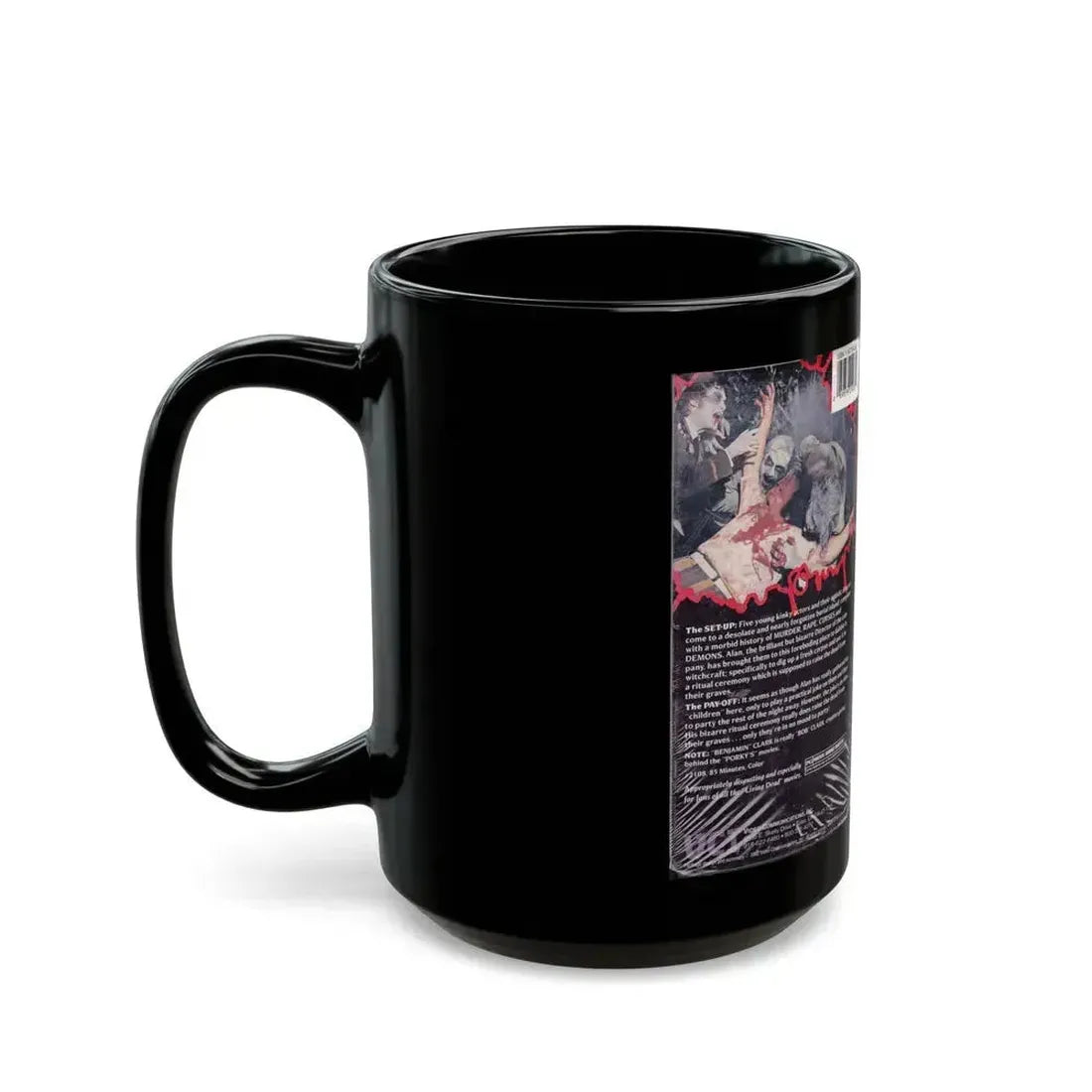 CHILDREN SHOULDNT PLAY WITH DEAD THINGS ZOMBIES (VHS COVER) - Black Coffee Mug - Go Mug Yourself
