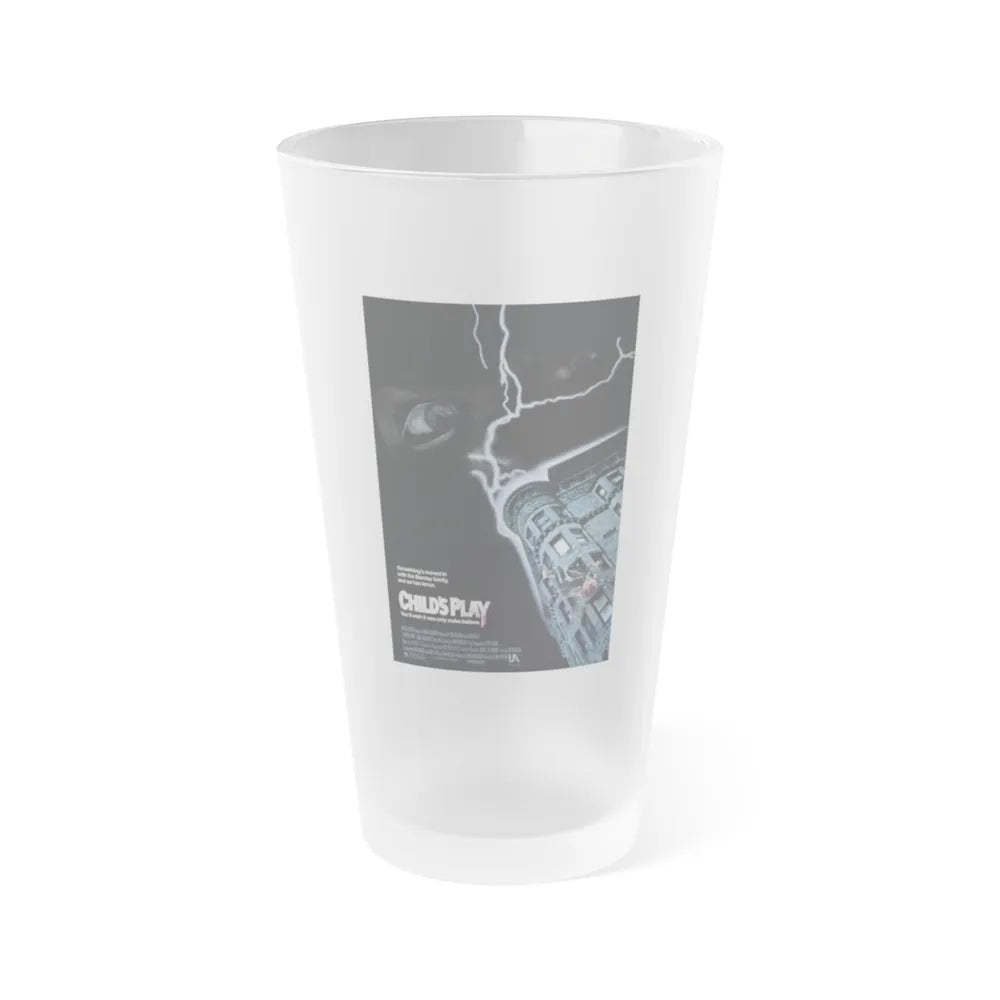 CHILD'S PLAY 1988 Movie Poster - Frosted Pint Glass 16oz-16oz-Frosted-Go Mug Yourself