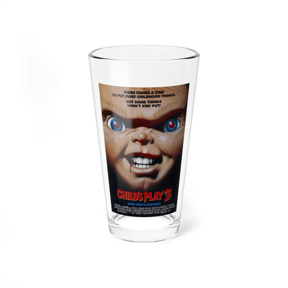 CHILD'S PLAY 3 1991 Movie Poster - Pint Glass 16oz-16oz-Go Mug Yourself