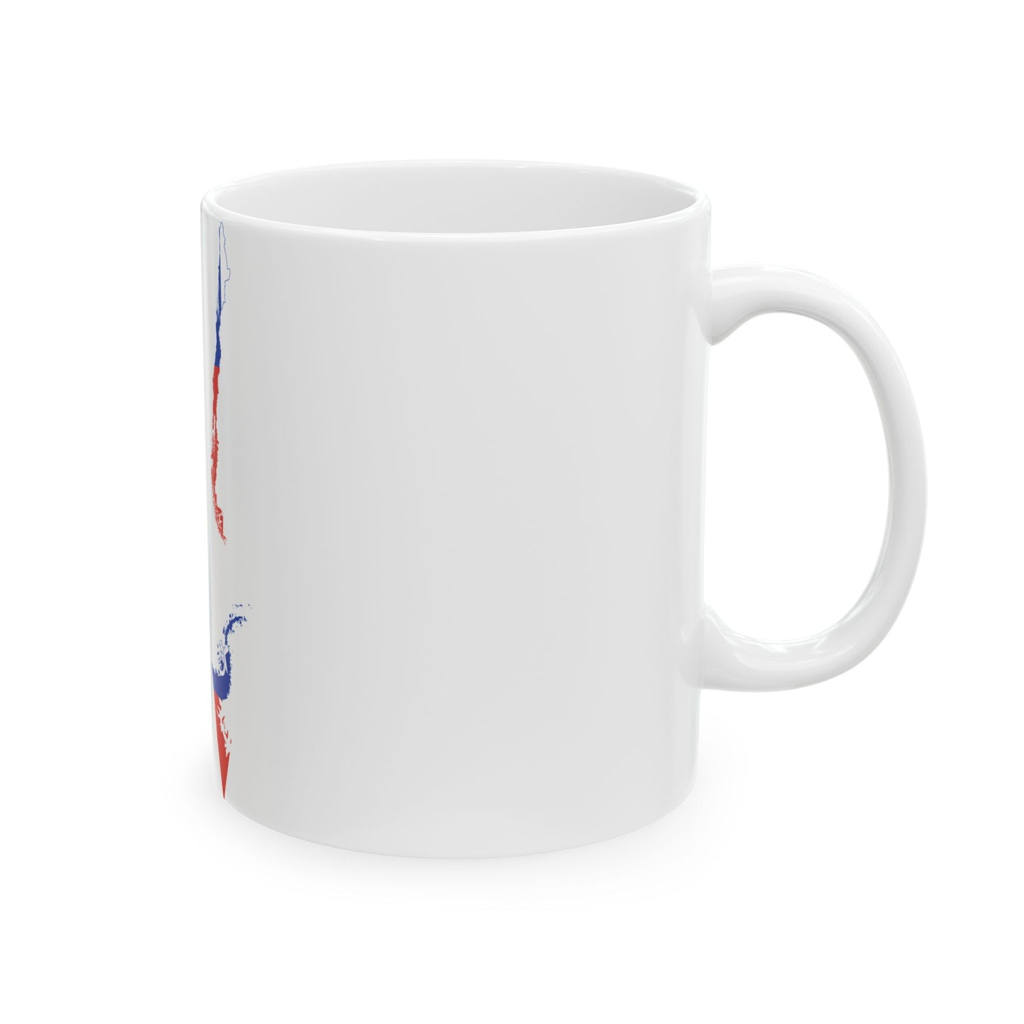 Chile flag map Claims to Antarctica included (Chile) White Coffee Mug-Go Mug Yourself